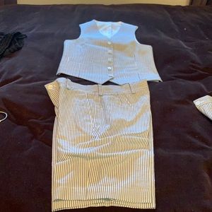 Boys suit set, shorts and vest only. Linen cotton